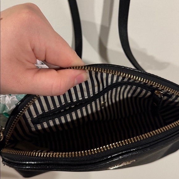 Kate Spade Perry Leather Small Dome Crossbody Black K8697 - Picture 6 of 9